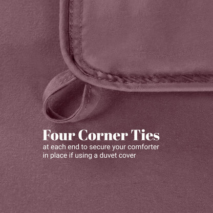 Brushed Microfiber Down Alternative Medium Weight Solid Comforter