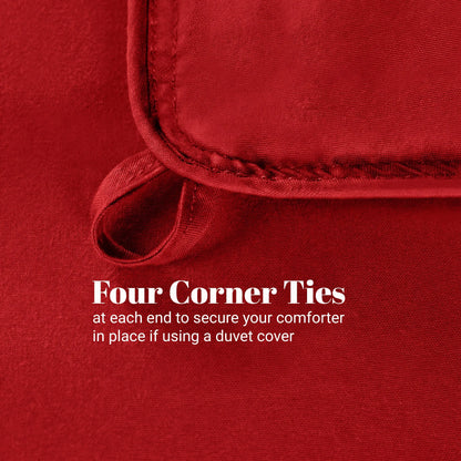 Brushed Microfiber Down Alternative Medium Weight Solid Comforter