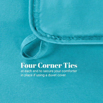 Brushed Microfiber Down Alternative Medium Weight Solid Comforter