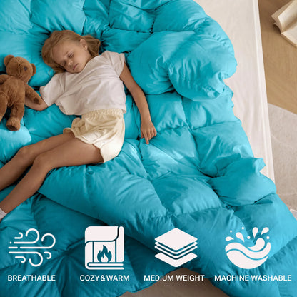 Brushed Microfiber Down Alternative Medium Weight Solid Comforter