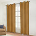 Solid Machine Washable Room Darkening Blackout Curtains, Set of 2 - Camel