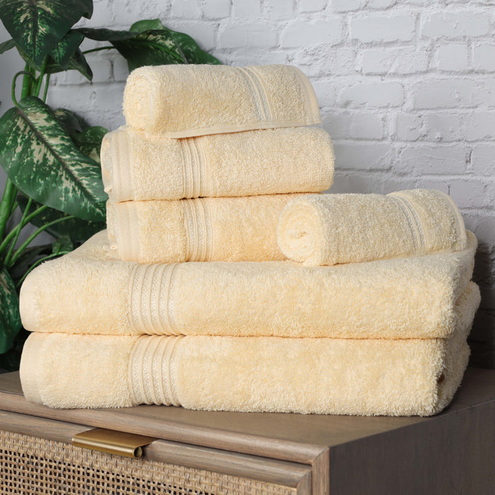 Heritage Egyptian Cotton 6 Piece Solid Towel Set - Canary