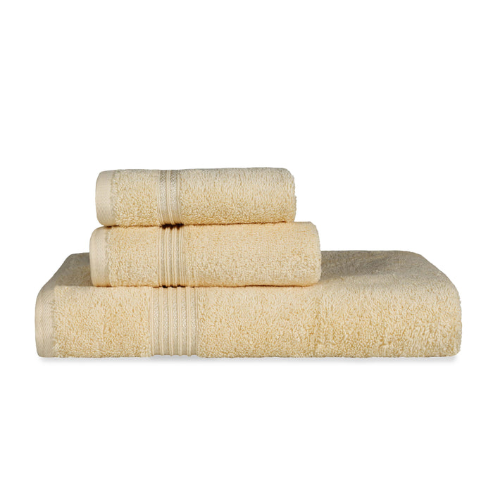 Egyptian Cotton Solid 3 piece Towel Set - Canary