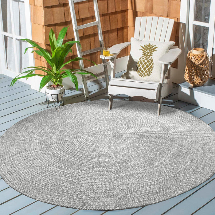 Reversible Braided Area Rug Two Tone Indoor Outdoor Rugs - Canvas