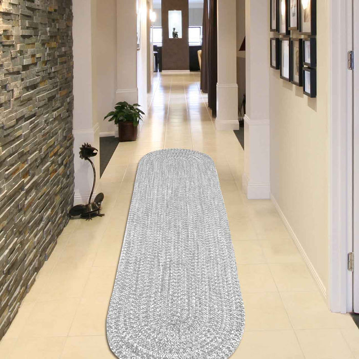 Reversible Braided Area Rug Two Tone Indoor Outdoor Rugs - Canvas