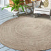Reversible Braided Area Rug Two Tone Indoor Outdoor Rugs - Canvas/White