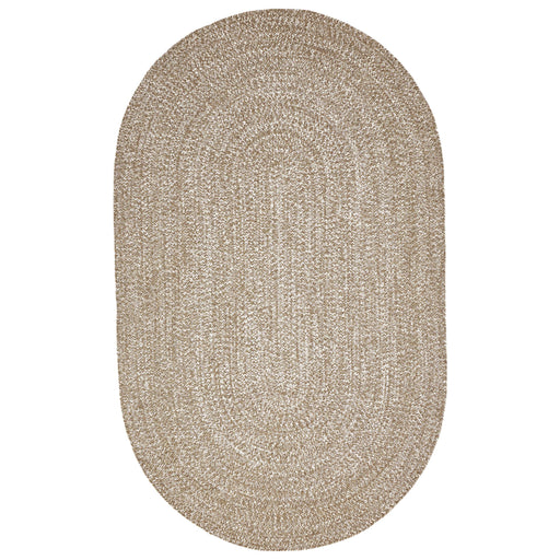 Reversible Braided Area Rug Two Tone Indoor Outdoor Rugs - Canvas/White