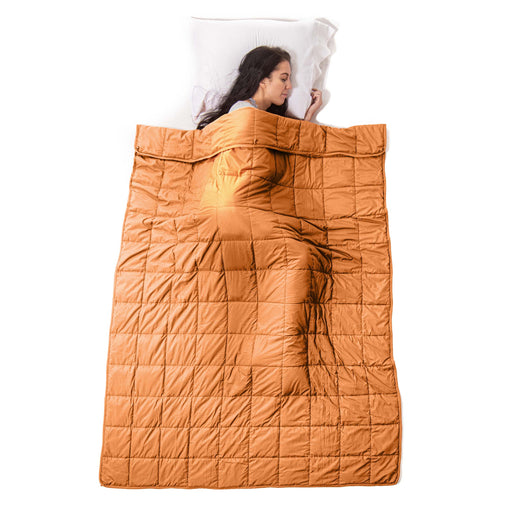 Quilted Microfiber Weighted Throw Blanket - Canyon Clay