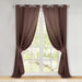 Solid Machine Washable Room Darkening Blackout Curtains, Set of 2 - Cappuccino