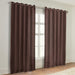 Solid Machine Washable Room Darkening Blackout Curtains, Set of 2 - Cappuccino