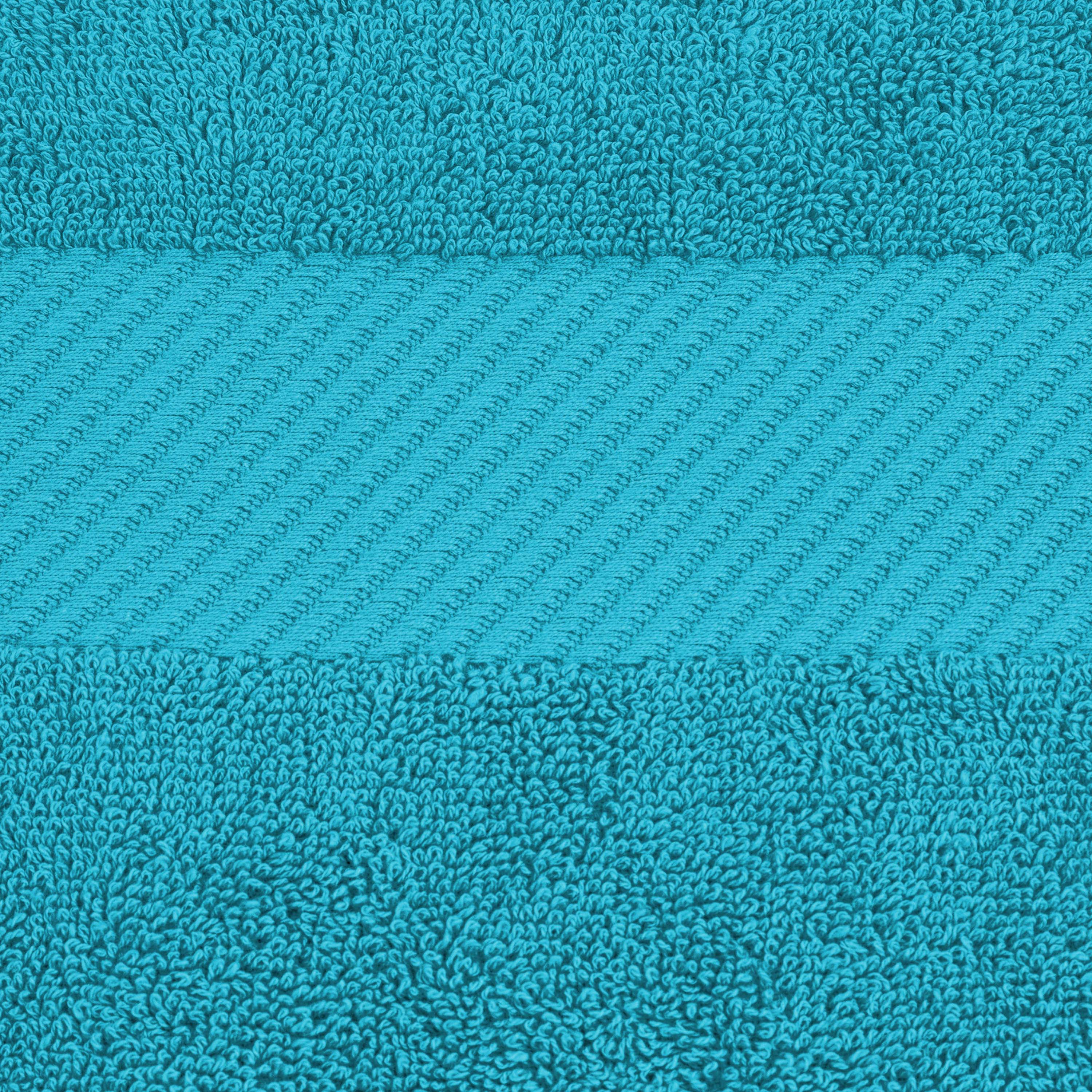 Kendell Egyptian Cotton 4 Piece Bath Towel Set with Dobby Border - Blue Nile Mills