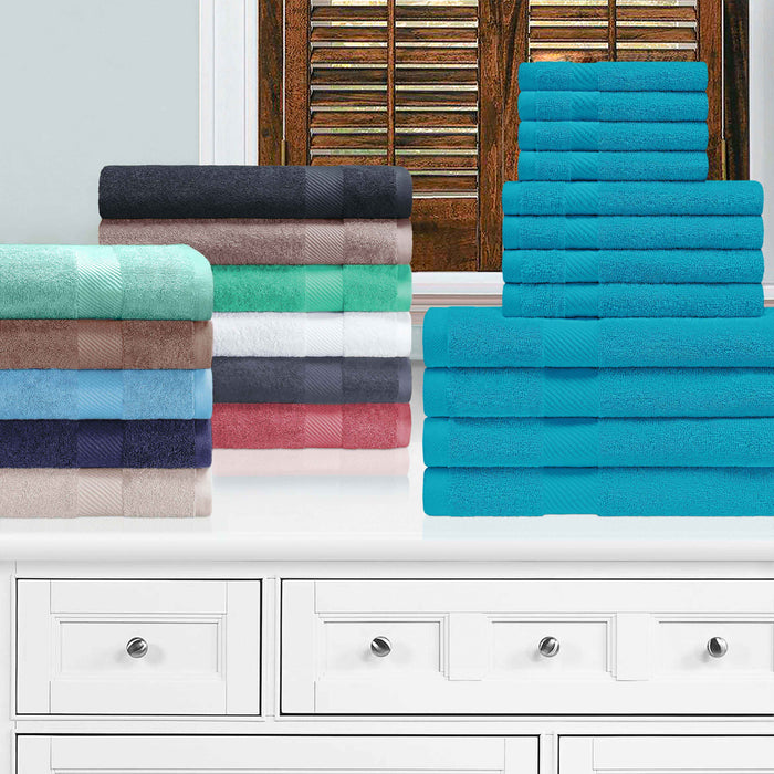 Kendell Egyptian Cotton 6 Piece Towel Set with Dobby Border