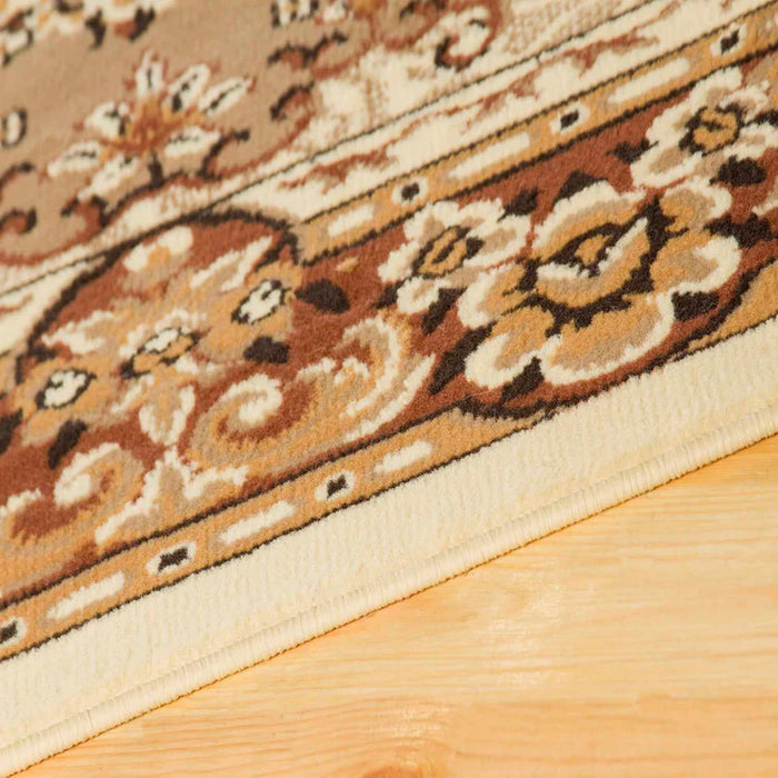 Tayana Floral Medallion Ornamental Floral Area Rug - Caramel