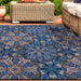 Cassidy Floral Bohemian Non-Slip Indoor Outdoor Area Rug - Blue