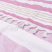 Coastal Resort Stripe Fouta 2 Piece Beach Towel with Tassels - Cerise