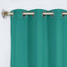 Solid Machine Washable Room Darkening Blackout Curtains, Set of 2 - CeruleanBlue