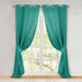 Solid Machine Washable Room Darkening Blackout Curtains, Set of 2 - CeruleanBlue