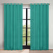 Solid Machine Washable Room Darkening Blackout Curtains, Set of 2 - CeruleanBlue