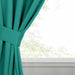 Solid Machine Washable Room Darkening Blackout Curtains, Set of 2 - CeruleanBlue