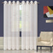 Embroidered Imperial Trellis Sheer Grommet Curtain Panel Set - Champagne