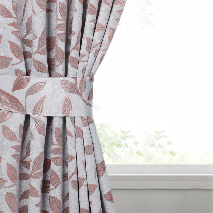 Leaves Machine Room Darkening Blackout Curtains, Set of 2