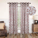 Leaves Machine Washable Room Darkening Blackout Curtains - Champange