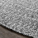 Reversible Braided Area Rug Two Tone Indoor Outdoor Rugs - Charcoal