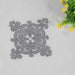 Embroidered Damask Sheer Grommet Curtain Panel Set - Charcoal
