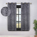 Leaves Grommet Room Darkening Blackout Curtains, Set of 2 - Charcoal