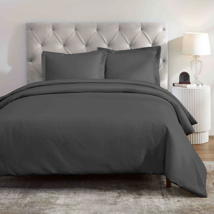 1200 Thread Count Egyptian Solid Cotton Duvet Cover Set