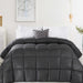 Reversible Striped Down Alternative Comforter - Charcoal