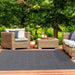 Bohemian Rectangle Indoor Outdoor Rugs Solid Braided Area Rug - Charcoal