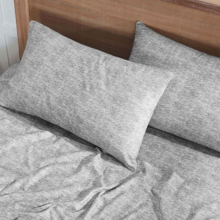 Melange Flannel Cotton Two-Toned Brushed Pillowcases, Set of 2