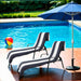 Cabana Striped Cotton Standard Size Towel / Chaise Lounge Chair Cover - Charcoal