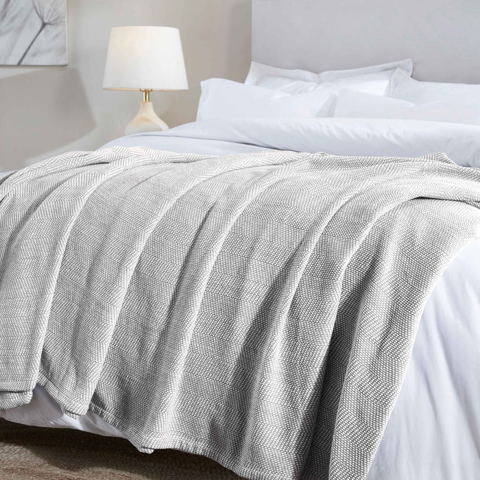 Maya Chenille Herringbone Medium Weight Cotton Blanket