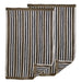 Cotton Stripe 2 Piece Bath Towel Set - Charcoal