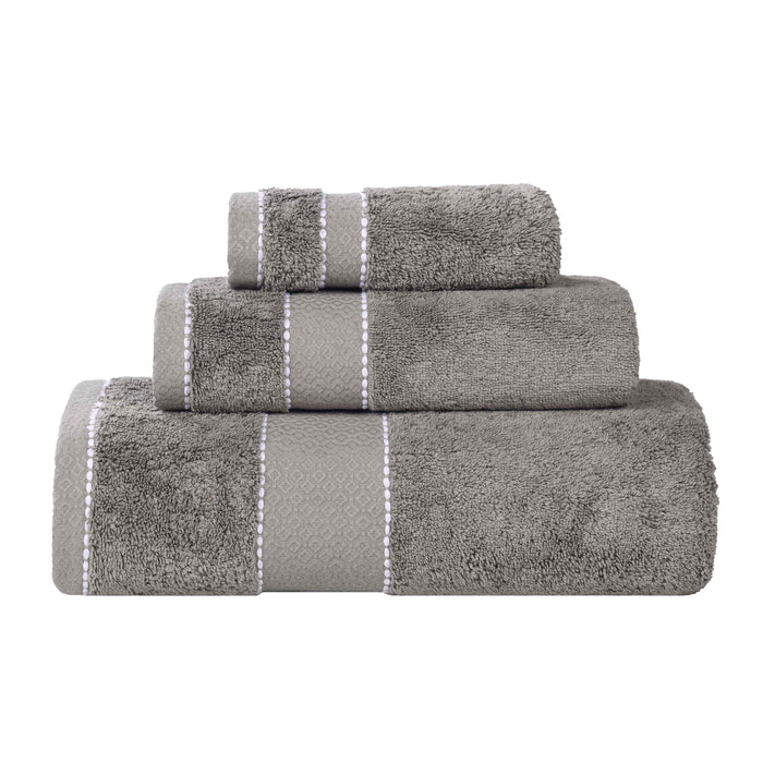 Niles Egypt Produced Giza Cotton Dobby Absorbent 3 Piece Towel Set