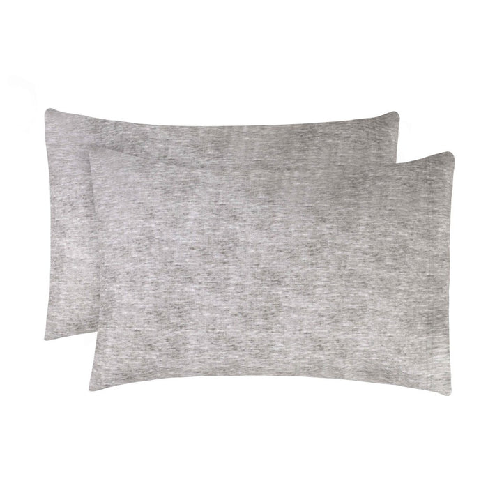 Melange Flannel Cotton Two-Toned Brushed Pillowcases, Set of 2