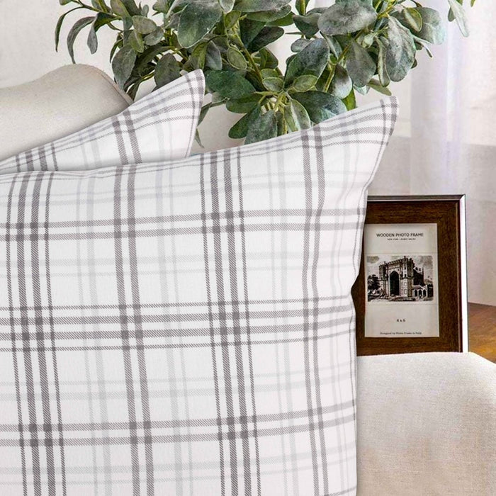 Plaid Flannel Cotton Classic Farmhouse Pillowcases, Set of 2