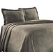 Geometric Fret Cotton Jacquard Matelasse Scalloped Bedspread Set - Charcoal