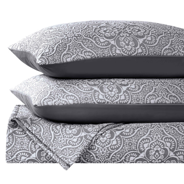 Enzy Medium Weight Floral Matelasse Bedspread and Sham Set