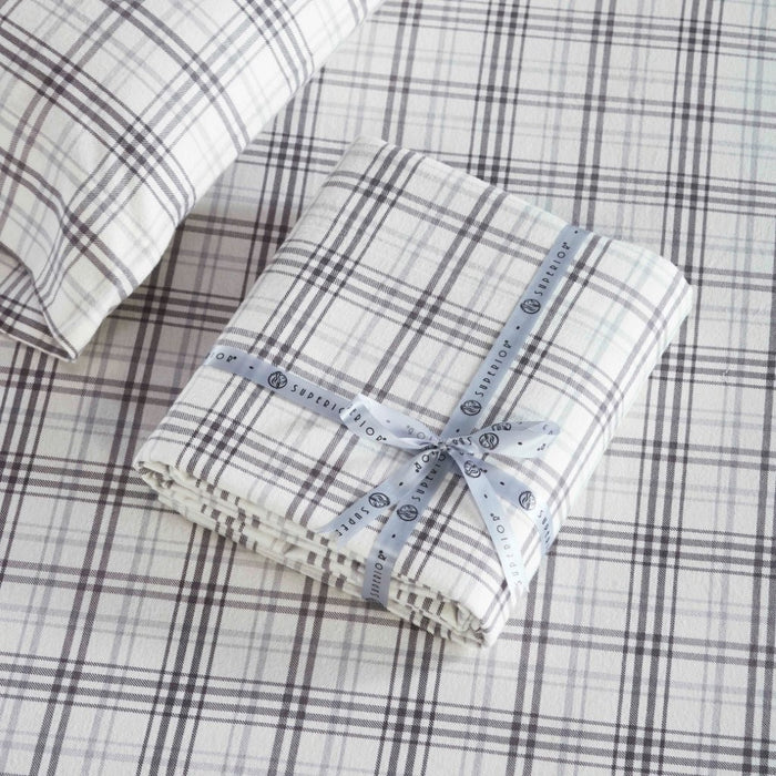 Plaid Flannel Cotton Classic Farmhouse Deep Pocket Bed Sheet Set