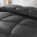 Reversible Striped Down Alternative Comforter - Charcoal