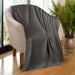 All-Season Chevron Cotton Bed Blanket & Sofa Throw - Charcoal