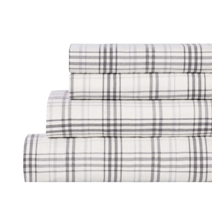 Plaid Flannel Cotton Classic Farmhouse Deep Pocket Bed Sheet Set