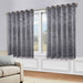 Leaves Grommet Room Darkening Blackout Curtains, Set of 2 - Charcoal