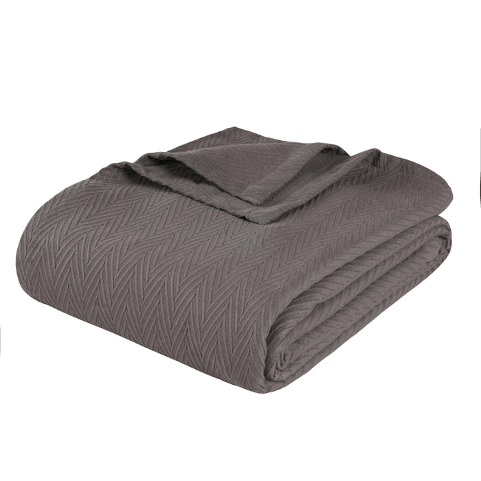 All-Season Chevron Cotton Bed Blanket & Sofa Throw