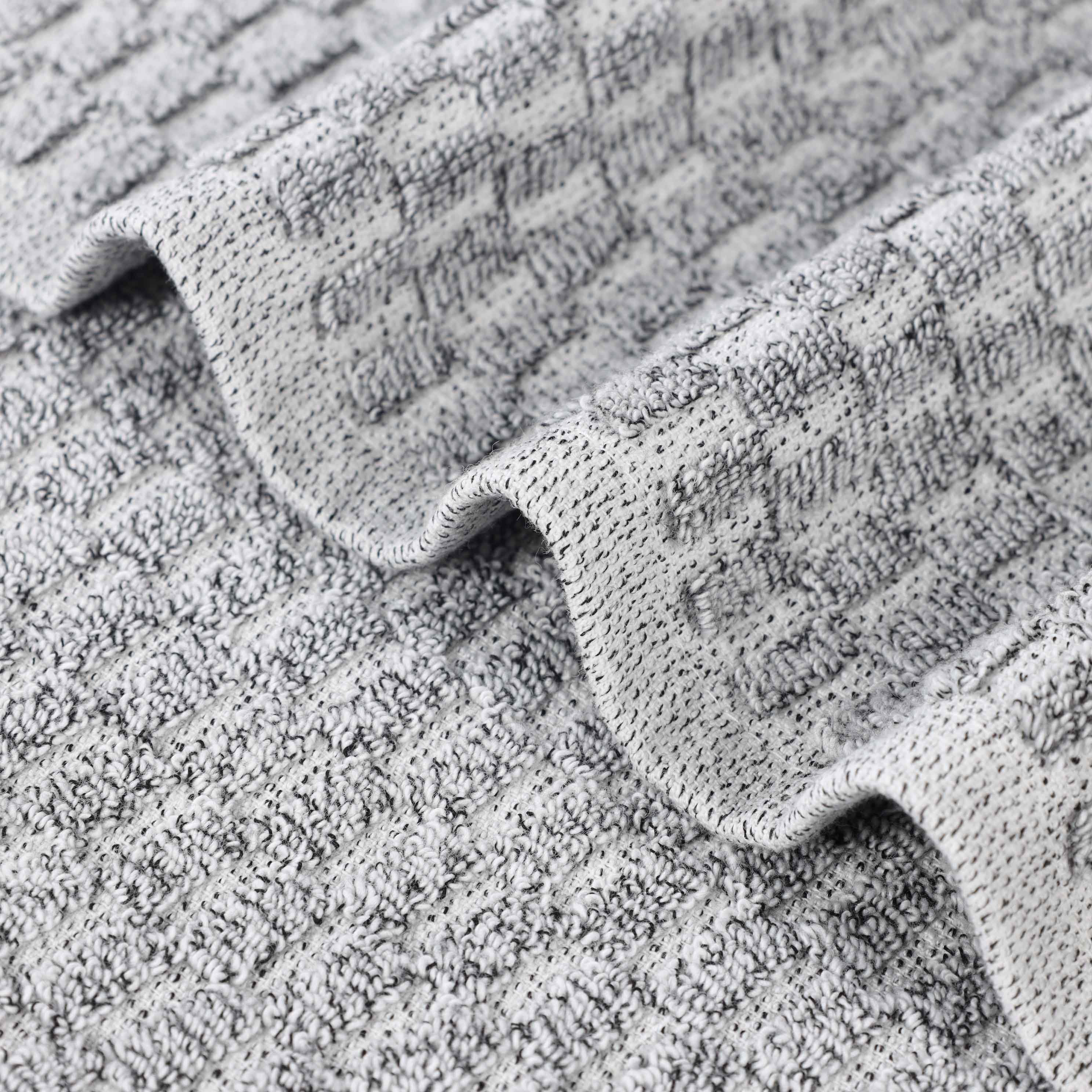 Juno Cotton Blend Medium Weight Checkered Border 3 Piece Towel Set - Blue Nile Mills