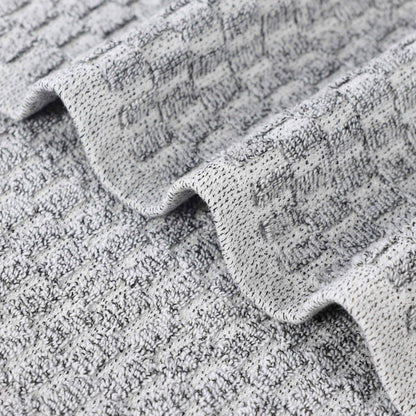 Juno Cotton Blend Medium Weight Checkered Border 3 Piece Towel Set - Blue Nile Mills