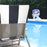 Cotton Standard Size Cabana Stripe Chaise Lounge Chair Cover - Charcoal